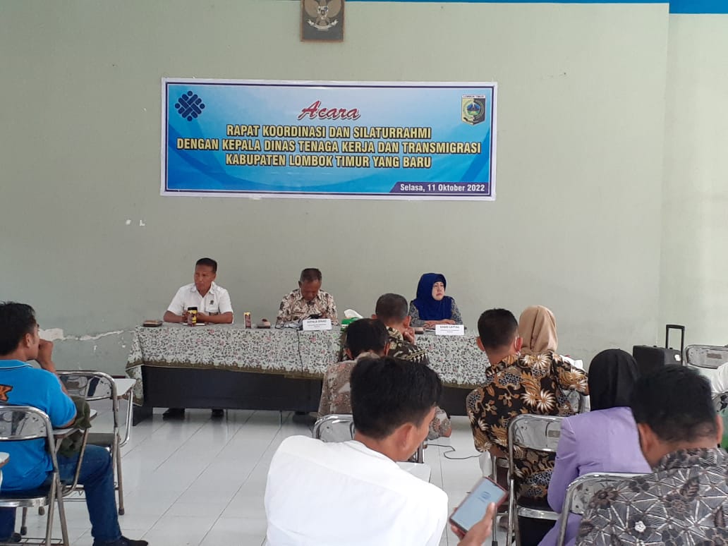 Disnakertrans Kab.Lotim melakukan Rapat Koordinasi dan Silatuhrahmi LPK Se-Kabupaten Lombok Timur